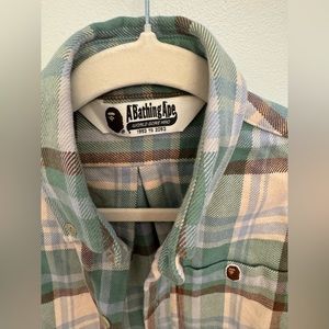 JAPANESE VINTAGE BAPE A BATHING APE FLANNEL SHIRT